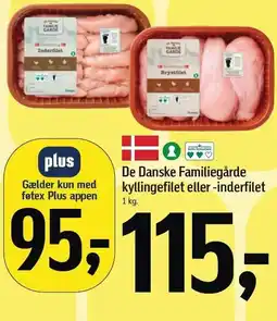 Føtex De Danske Familiegårde kyllingefilet eller -inderfilet tilbud