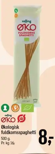 Føtex Økologisk fuldkornsspaghetti tilbud
