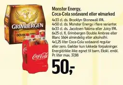 Føtex Monster Energy, Coca-Cola sodavand eller tilbud