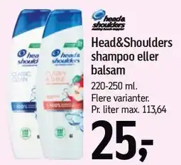 Føtex Head&Shoulders shampoo eller balsam tilbud
