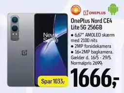 Føtex OnePlus Nord CE4 Lite 5G 256GB tilbud