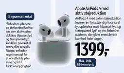 Føtex Apple AirPods med aktiv støjreduktion tilbud