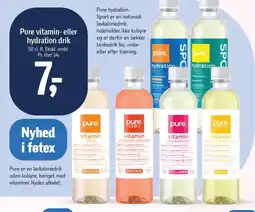 Føtex PURE vitamin- eller hydration drik tilbud