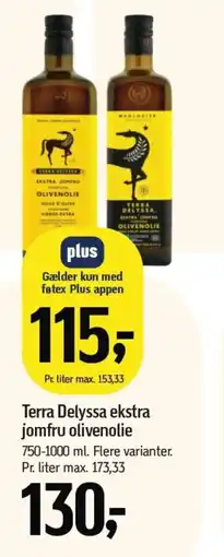 Føtex Terra Delyssa ekstra jomfru olivenolie tilbud
