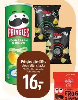 Føtex PRINGLES eller KiMs chips eller snacks tilbud