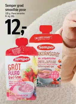 Føtex SEMPER grød smoothie pose tilbud