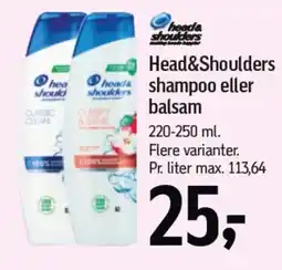Føtex HEAD&SHOULDERS heads shampoo eller balsam tilbud