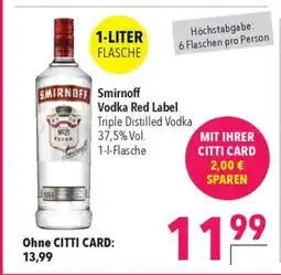 Citti SMIRNOFF Vodka Red Label tilbud