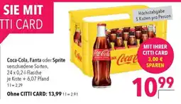 Citti COCA-COLA, Fanta oder Sprite tilbud