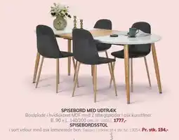 Daells Bolighus SPISEBORD MED UDTRÆK tilbud