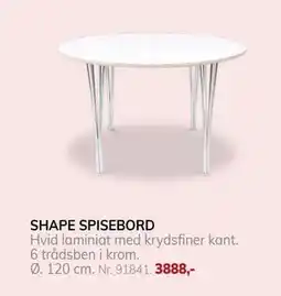 Daells Bolighus SHAPE SPISEBORD tilbud