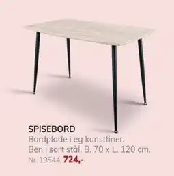 Daells Bolighus SPISEBORD tilbud