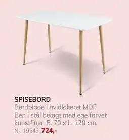 Daells Bolighus SPISEBORD tilbud