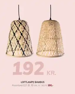 Daells Bolighus LOFTLAMPE BAMBUS tilbud