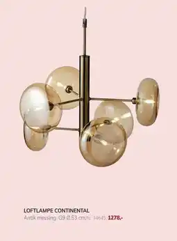 Daells Bolighus LOFTLAMPE CONTINENTAL tilbud