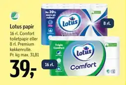 Føtex Lotus papir tilbud