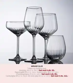 Daells Bolighus MIRAGE GLAS tilbud
