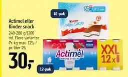 Føtex Actimel eller Kinder snack tilbud