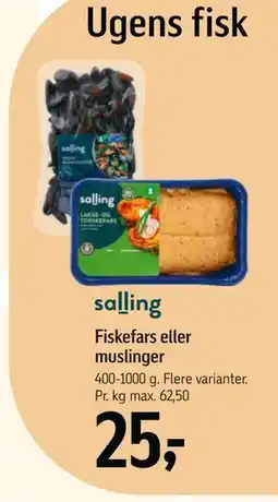 Føtex Fiskefars eller muslinger tilbud