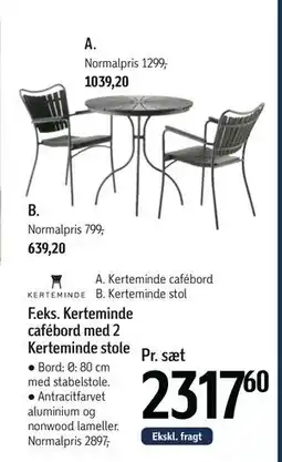Føtex Kerteminde cafébord tilbud