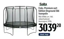 Føtex Premium sort Edition Onground 366 trampolin tilbud