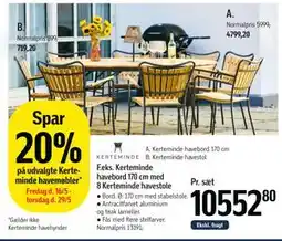 Føtex Spar 20% på udvalgte Kerteminde havemøbler tilbud