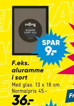 Bilka Aluramme i sort tilbud