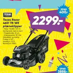 Bilka Texas Razor 4651 TR/WE plæneklipper tilbud