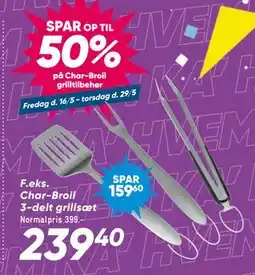 Bilka Char-Broil 3-delt grillsæt tilbud