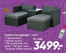 Bilka Cypern loungesæt - sort tilbud