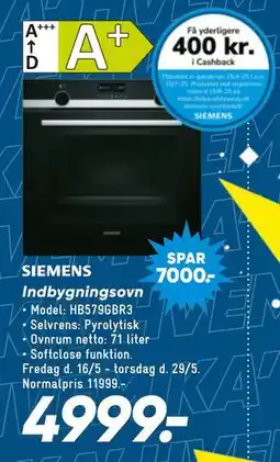 Bilka Indbygningsovn tilbud