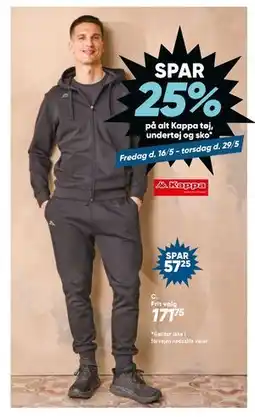 Bilka SPAR 25% på alt Kappa tøj, undertøj og sko tilbud