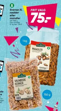 Bilka Svansø XL nødder eller mandler tilbud