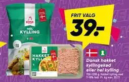 Bilka Dansk hakket kyllingekød eller hel kylling tilbud