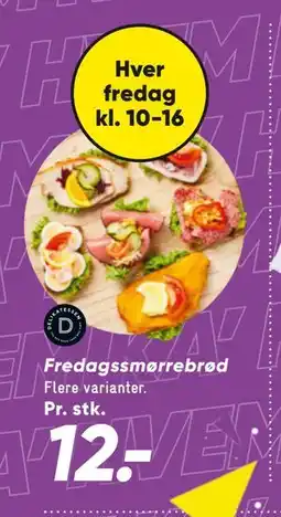 Bilka Fredag ssmørrebrød tilbud