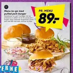 Bilka Menu to-go med pulled pork burger tilbud