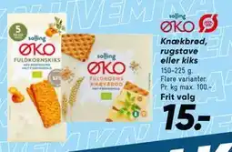 Bilka Knækbrød, rugstave eller kiks tilbud
