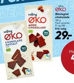 Bilka Økologisk chokolade tilbud