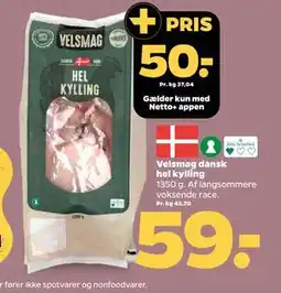 Netto Velsmag dansk hel kylling tilbud
