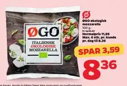 Netto ØGO økologisk mozzarella tilbud
