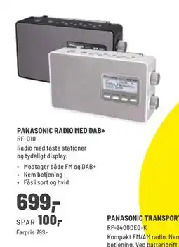 Panasonic Center PANASONIC RADIO MED DAB+ tilbud
