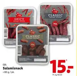 Lidl Salamisnack tilbud