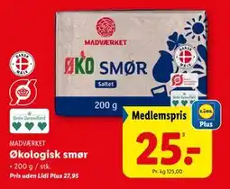 Lidl Økologisk smør tilbud