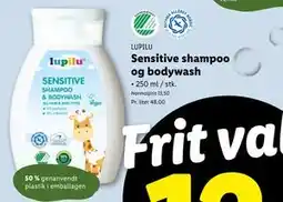Lidl Sensitive shampoo og bodywash tilbud