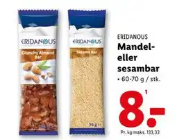 Lidl Mandel- eller sesambar tilbud