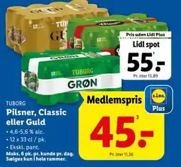 Lidl Pilsner, Classic eller Guld tilbud