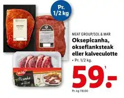 Lidl Oksepicanha, okseflanksteak eller kalveculotte tilbud