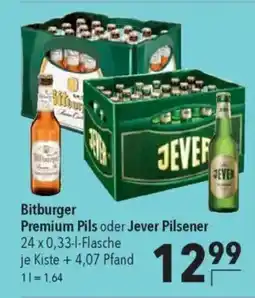 Citti Bitburger Premium Pils oder Jever Pilsener tilbud