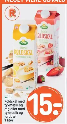 REMA 1000 Koldskål med tykmælk og æg eller med tykmælk og jordbær 1 liter tilbud