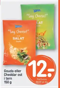 REMA 1000 Gouda eller Cheddar ost i tern 150 g tilbud